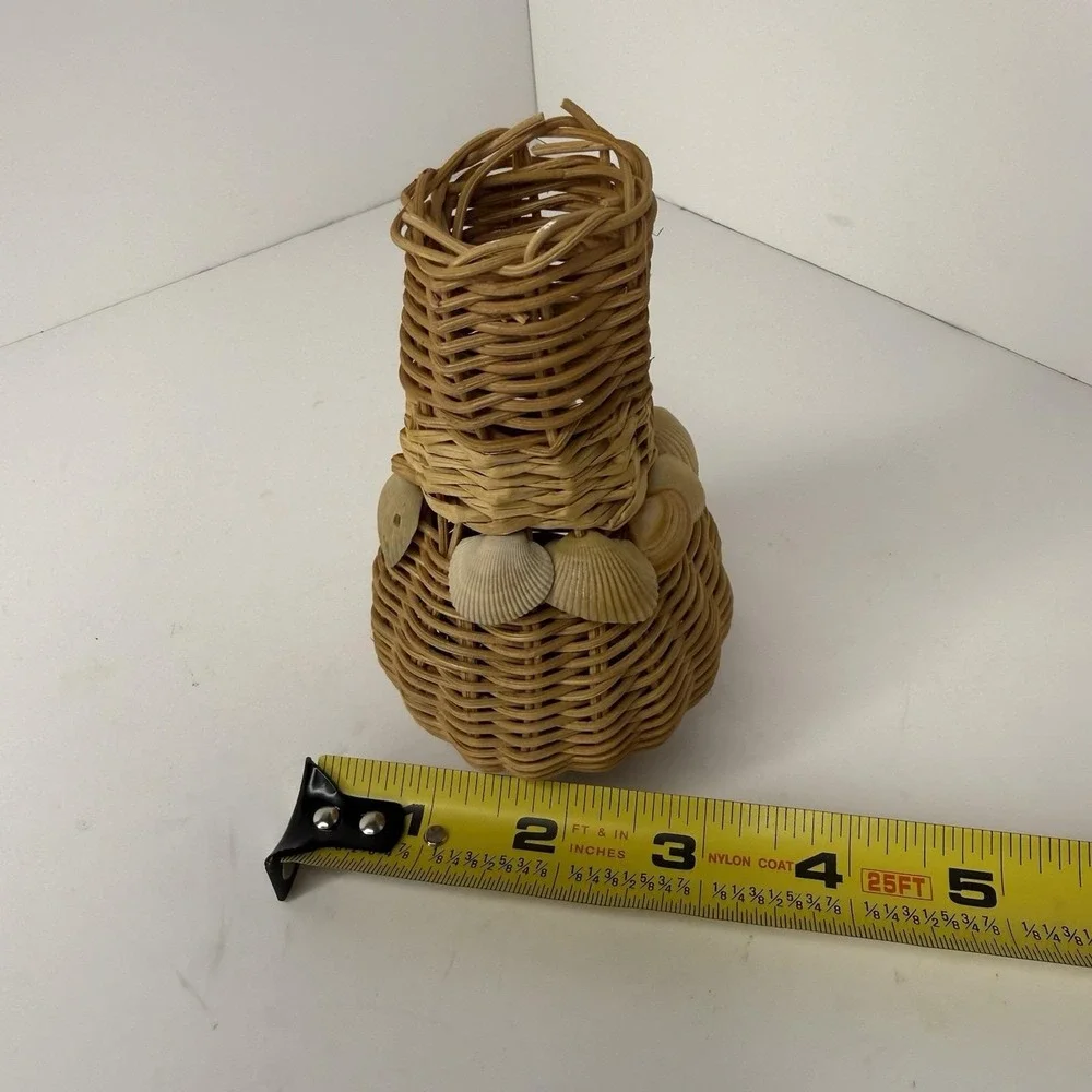 Lot of 6 Vintage Rattan,Wicker, Bamboo Handmade Baskets Boho Cottage Decor